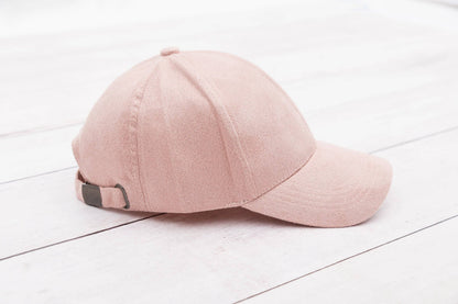 Aili's Corner - Suede Boyfriend Ball Cap: Camel