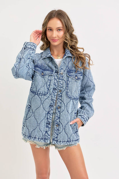 QUILTED DENIM JACKET