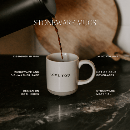 ORANGE LEAVES STONEWARE MUG