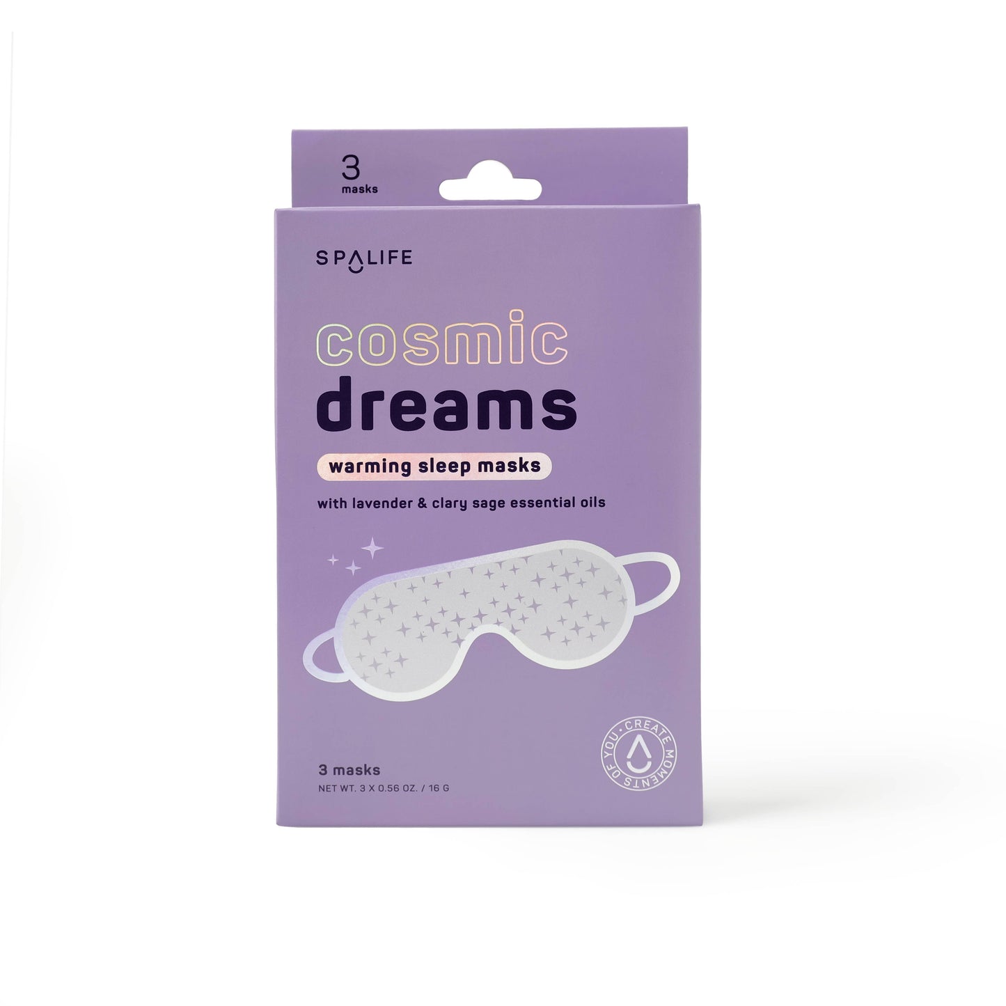Cosmic Dreams Warming Sleep Masks, Spa Eye Masks - 3 Pk