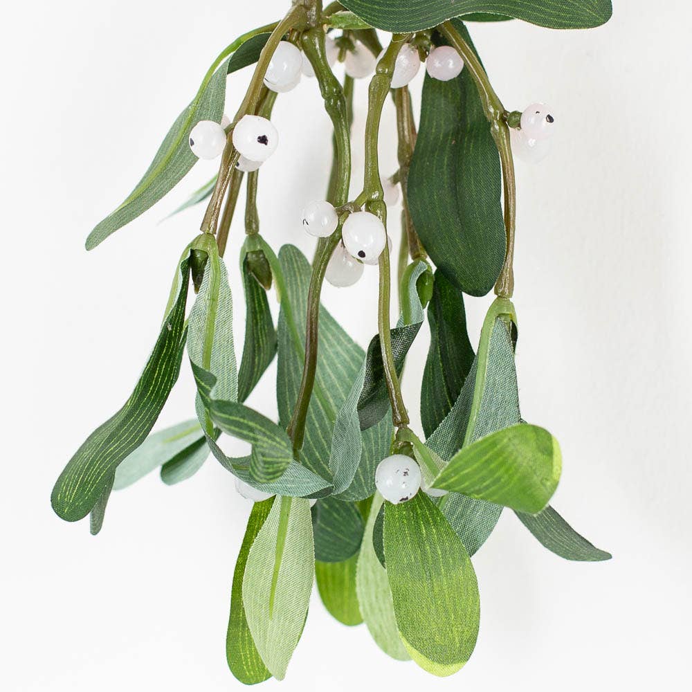 Factory Direct Craft - 8" Hanging Artificial Mistletoe with Jute Hanger
