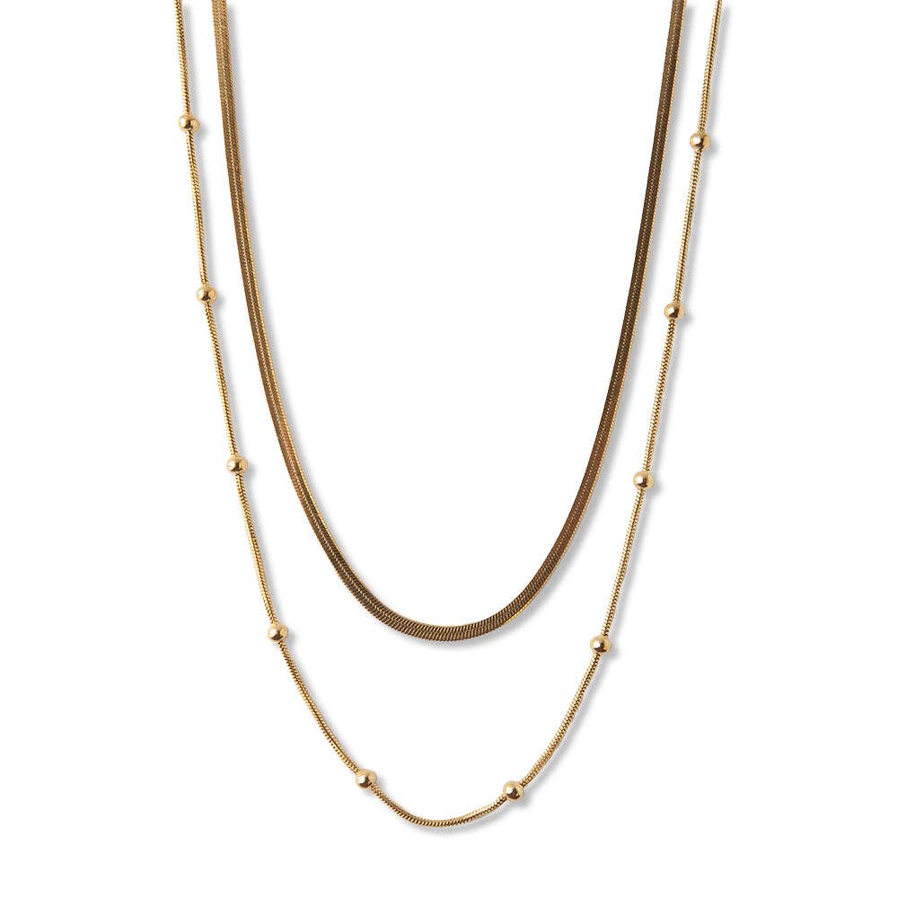 Lenny & Eva - Tarnish Resistant Gold Plated Layered Satellite Necklace