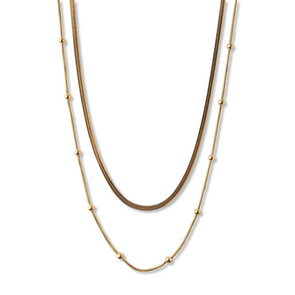 Lenny & Eva - Tarnish Resistant Gold Plated Layered Satellite Necklace