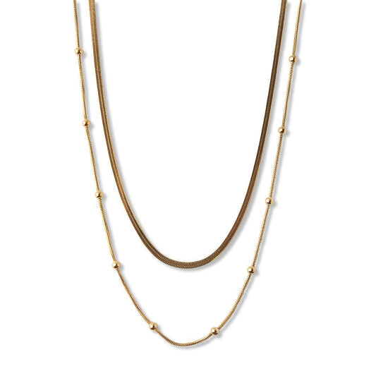 Lenny & Eva - Tarnish Resistant Gold Plated Layered Satellite Necklace