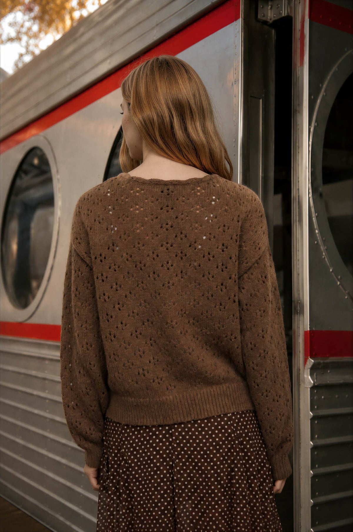 Blu Pepper - FLORAL EMBROIDERY CROCHET KNIT DETAIL CARDIGAN: CREAM