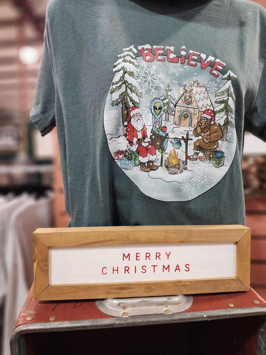 BELIEVE CHRISTMAS TEE