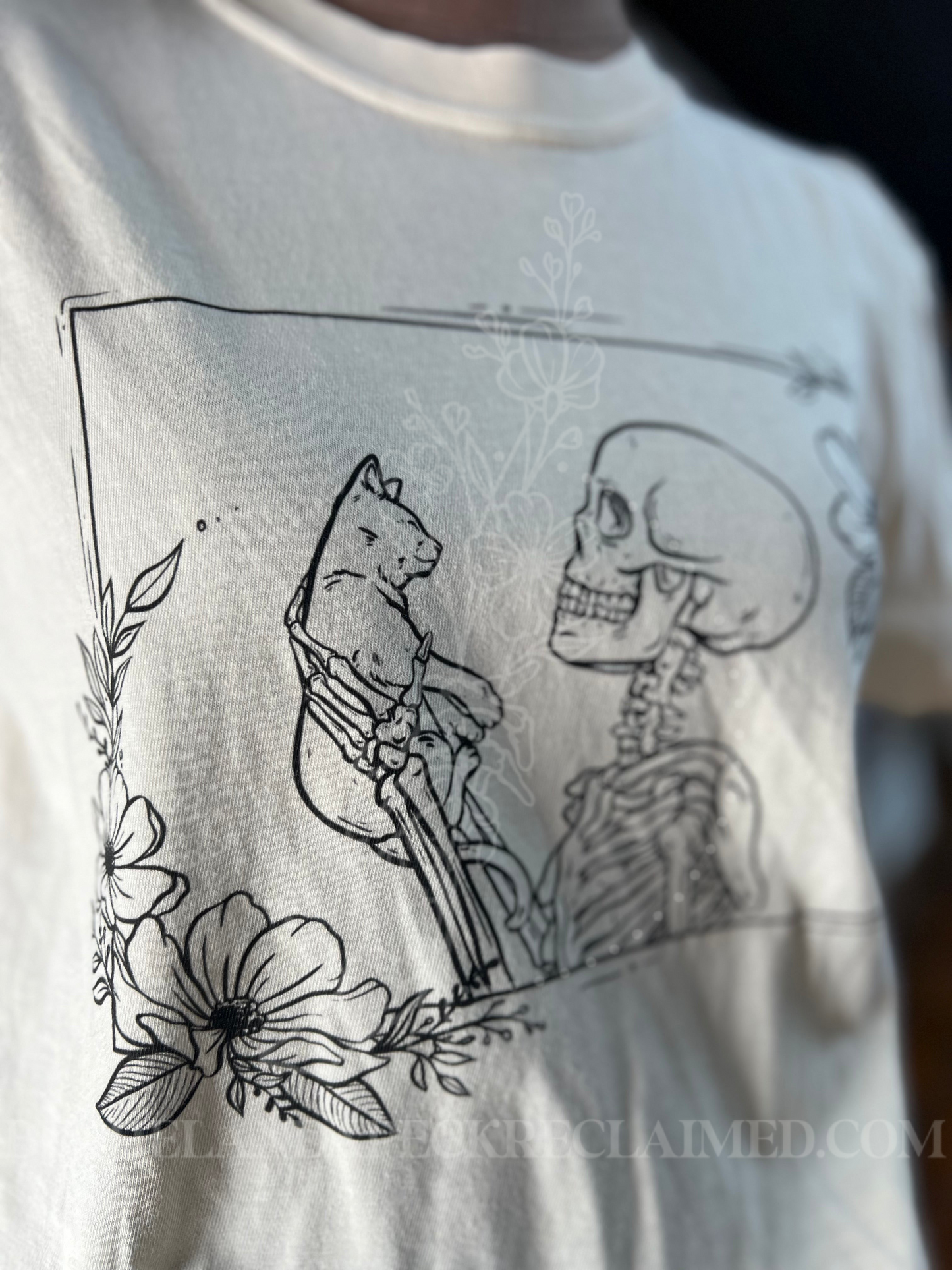 CAT + SKELETON TEE