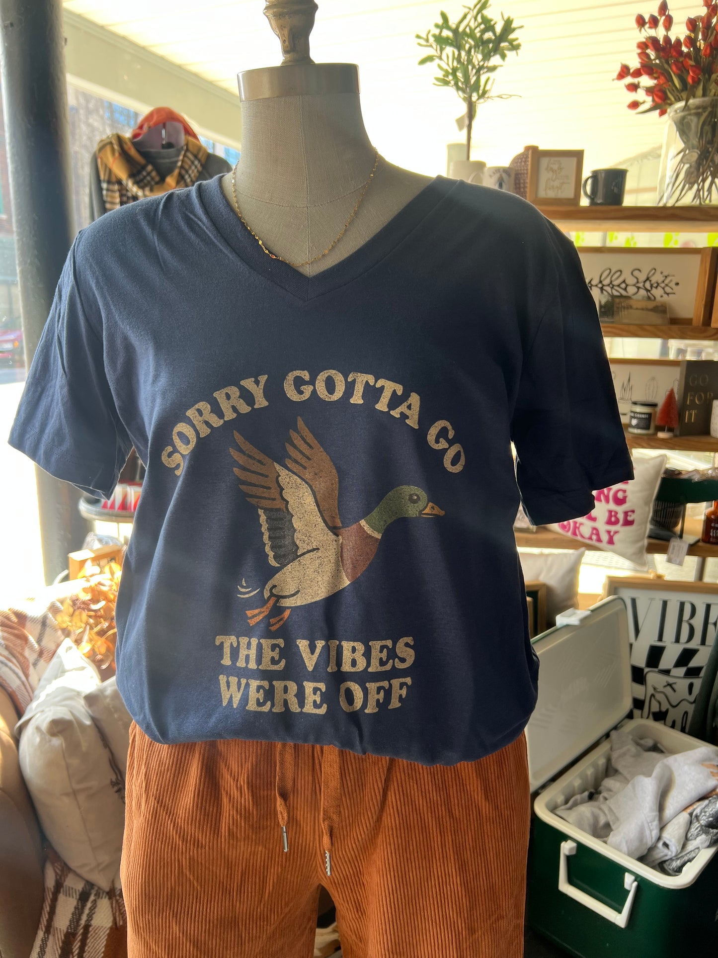 SORRY GOTTA GO VIBES WERE OFF TEE