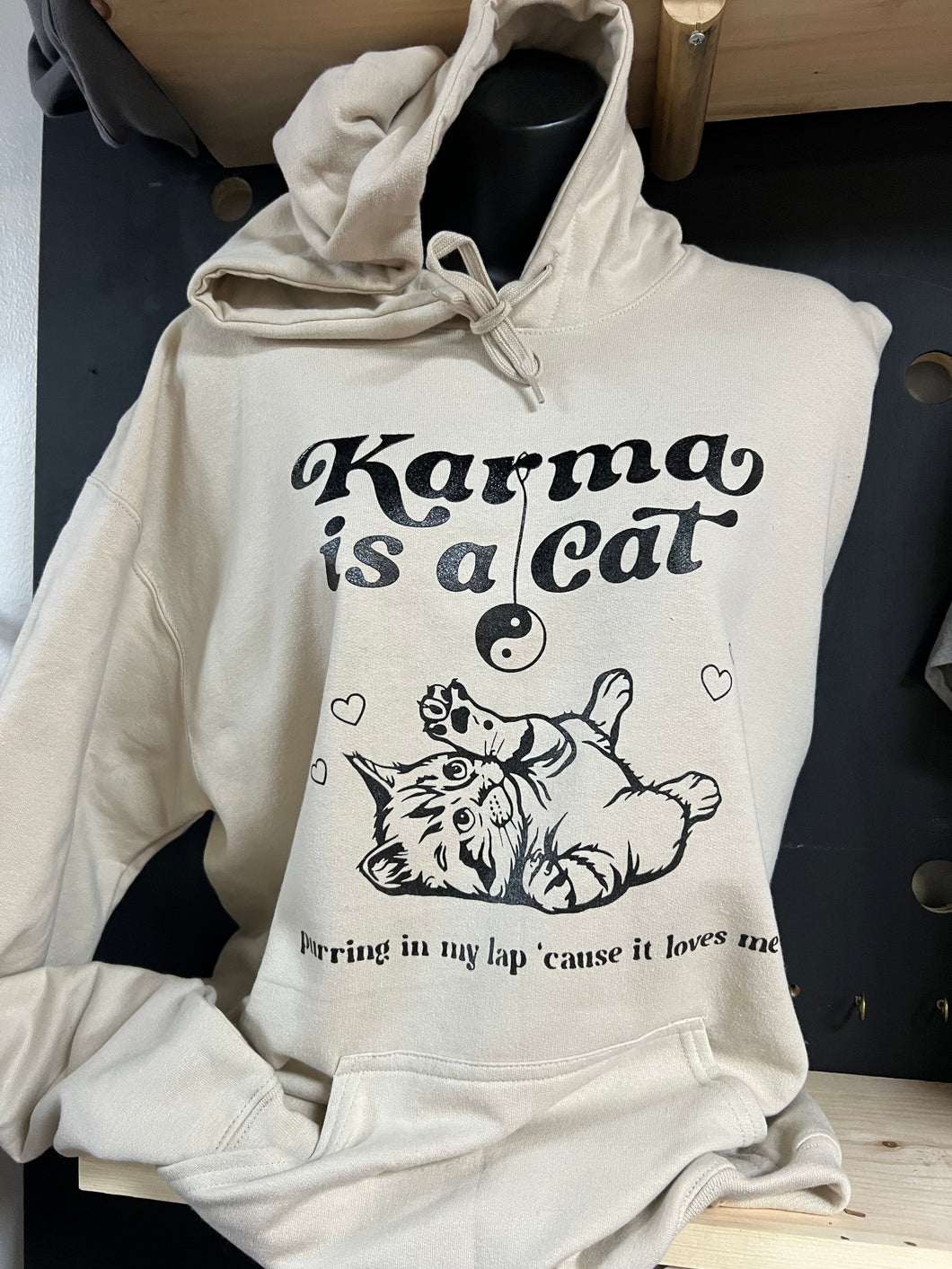 KARMA IS A CAT HOODIE