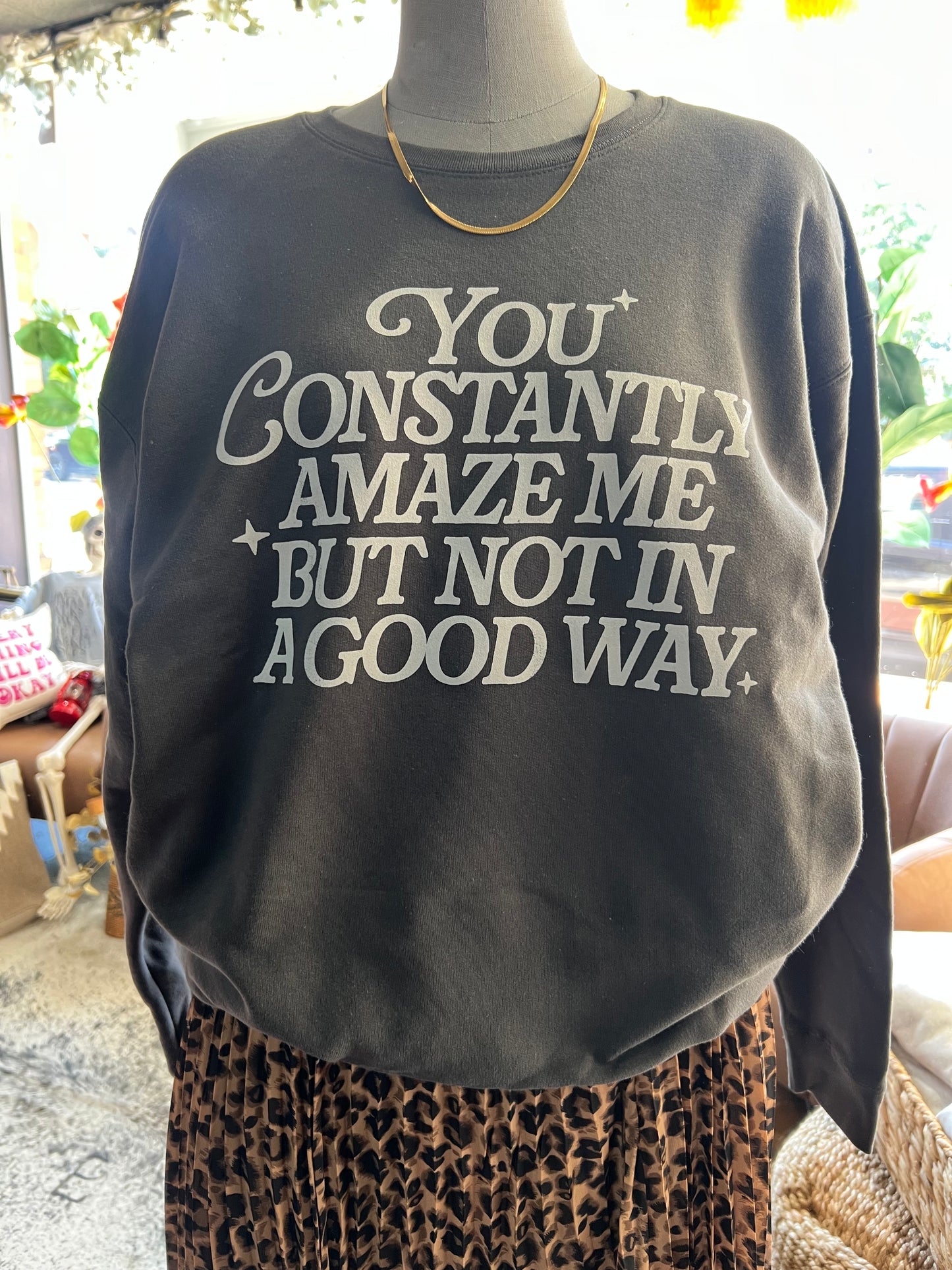 YOU CONSTANTLY AMAZE ME, BUT NOT IN A GOOD WAY CREW