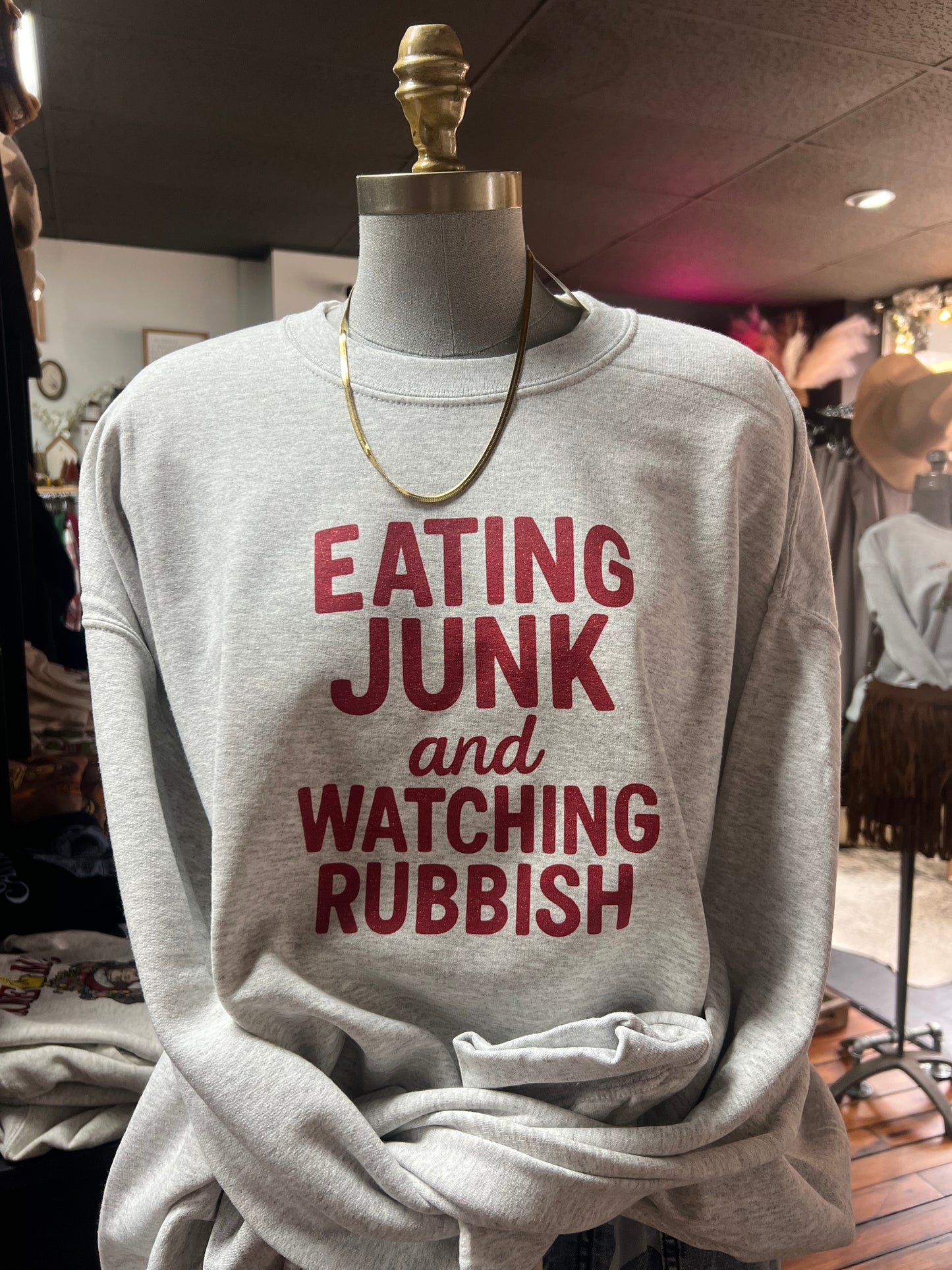 EATING JUNK AND WATCHING  RUBBISH