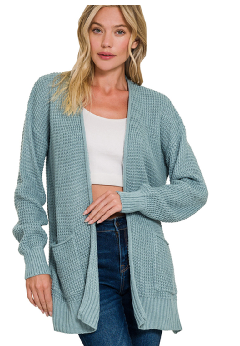 WAFFLE OPEN CARDI