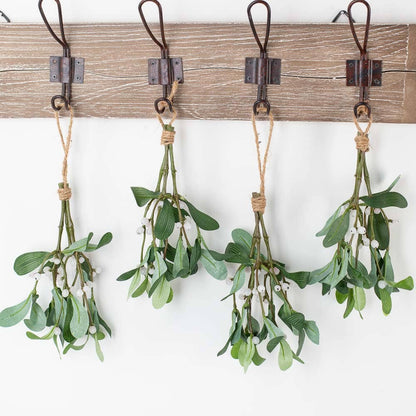 Factory Direct Craft - 8" Hanging Artificial Mistletoe with Jute Hanger