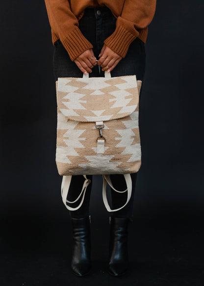 TAN + CREAM BACKPACK