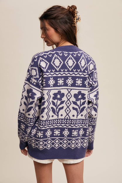 FAIR ISLE KNIT CARIDGAN
