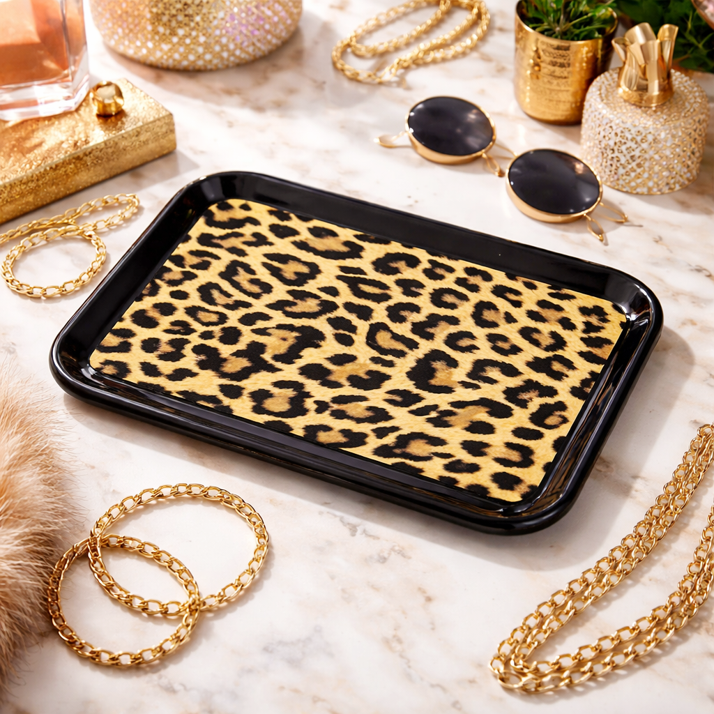 TRINKET TRAY | Leopard print melamine bold stylish gift