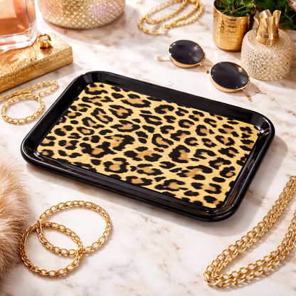 TRINKET TRAY | Leopard print melamine bold stylish gift