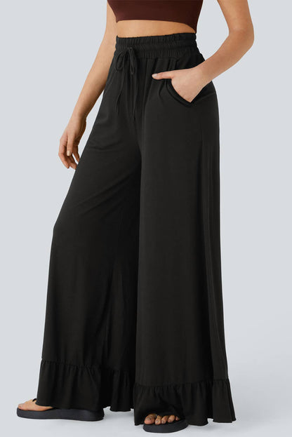 WIDE LEG HIGH WAIST PANTS
