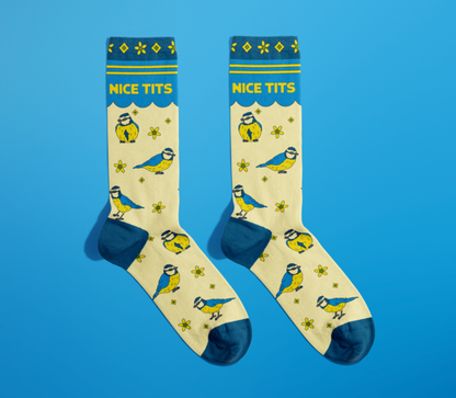 FUN CLUB - Nice Tits Socks (funny gifts, novelty socks, bird lovers)