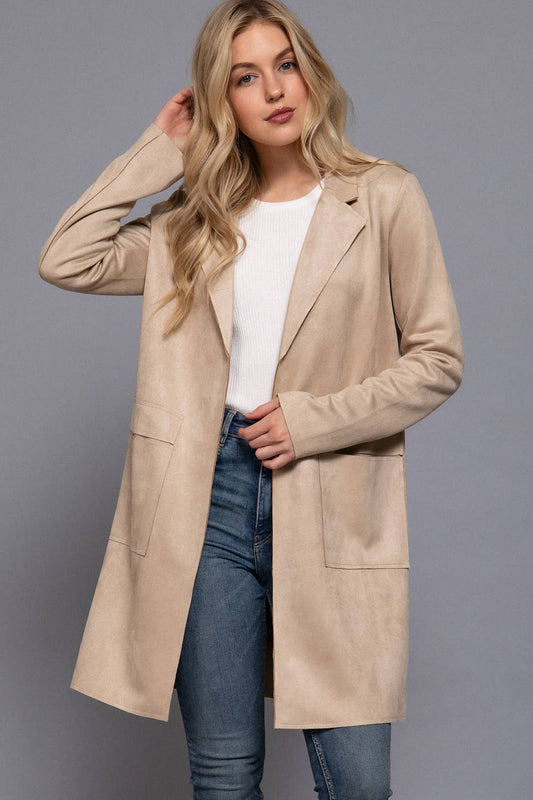 LARKE FAUX SUEDE JACKET