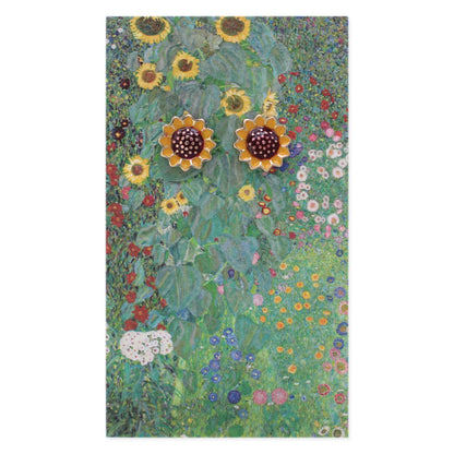 ZAD - Sunflowers Fine Art Card Gold Post Earrings