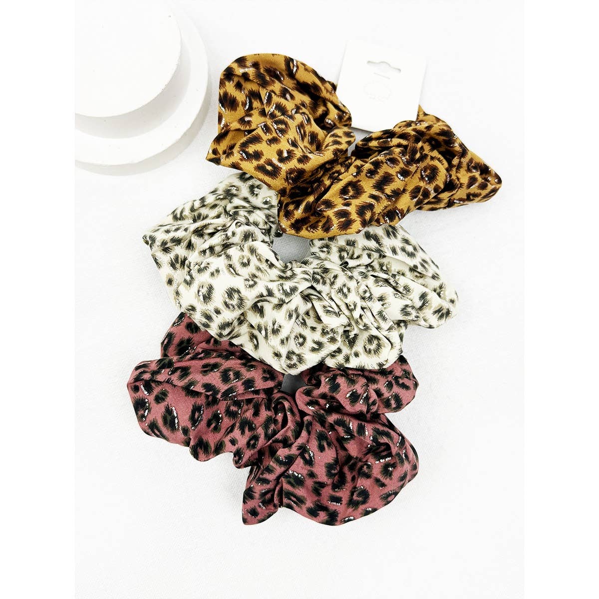 Love and Repeat - Oversized Leopard Print Hair Scrunchie: MIX COLOR / ONE(12)