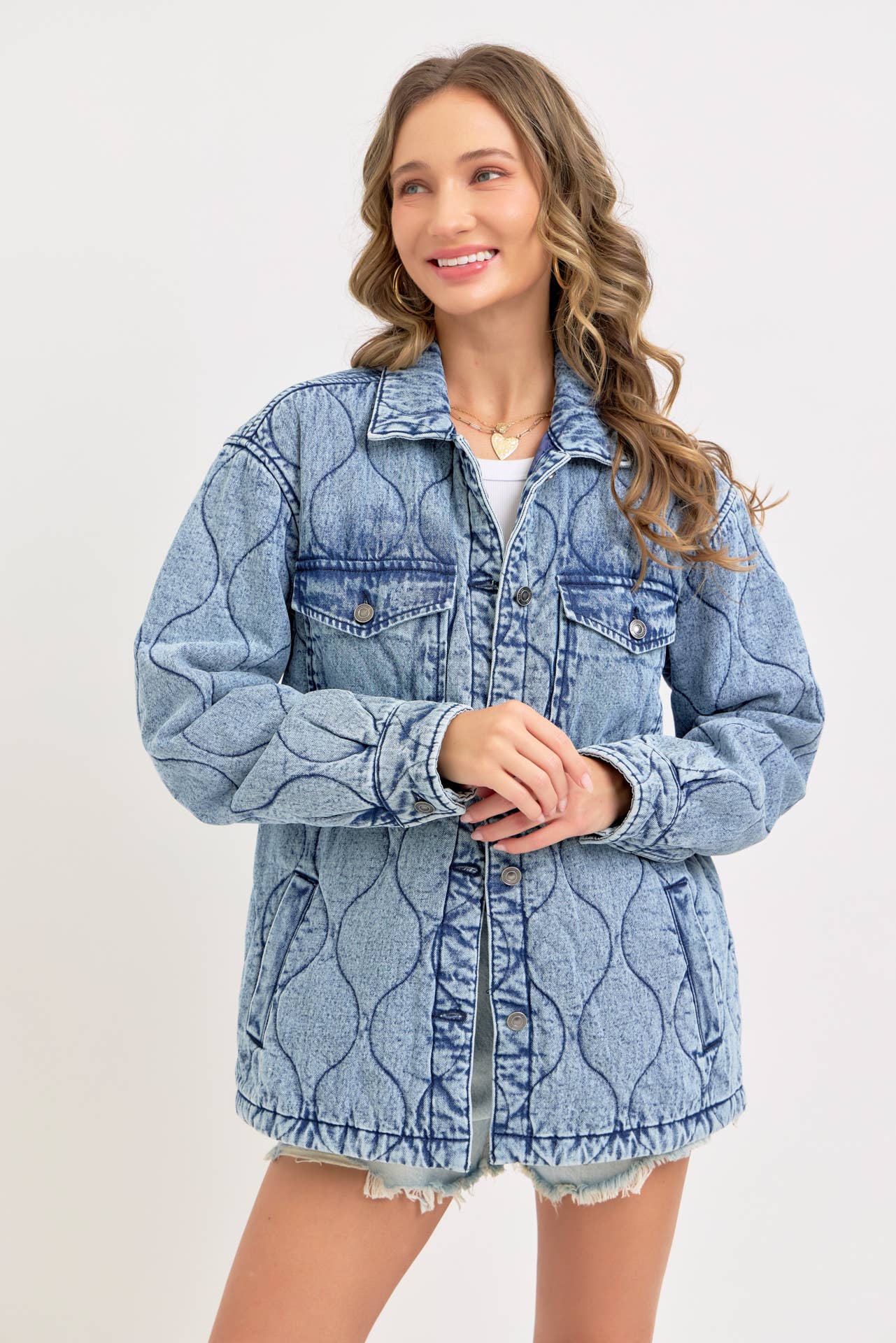 QUILTED DENIM JACKET