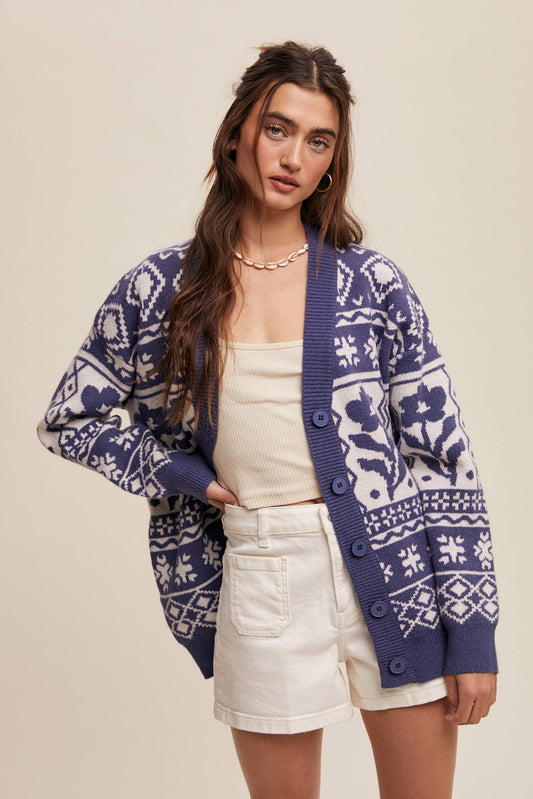 FAIR ISLE KNIT CARIDGAN