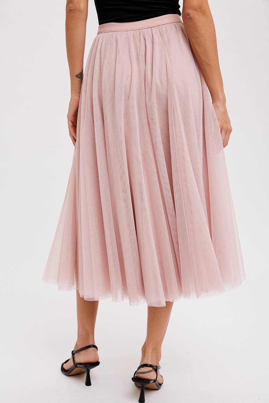 Bluivy - TULLE MIDI SKIRT: DUSTY PINK / M