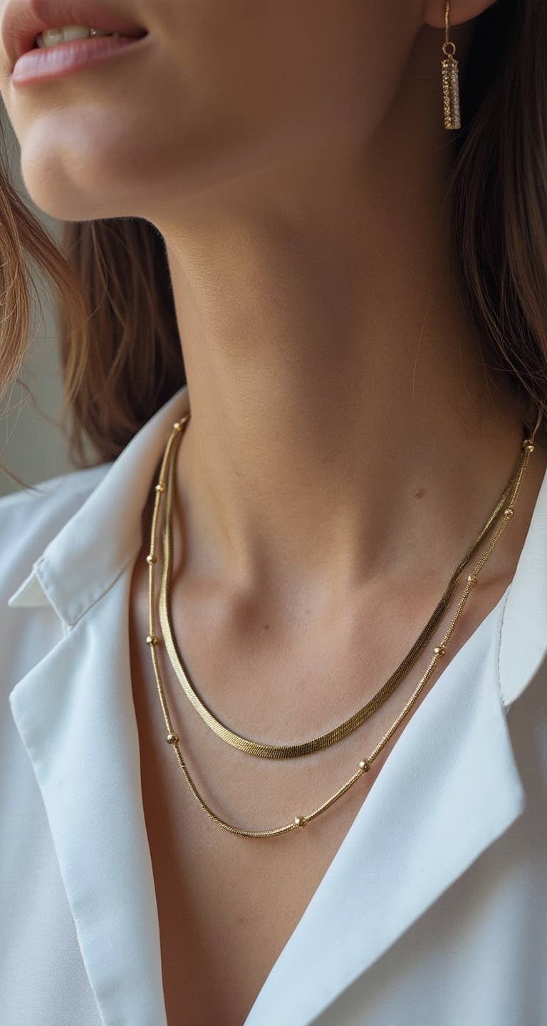 Lenny & Eva - Tarnish Resistant Gold Plated Layered Satellite Necklace
