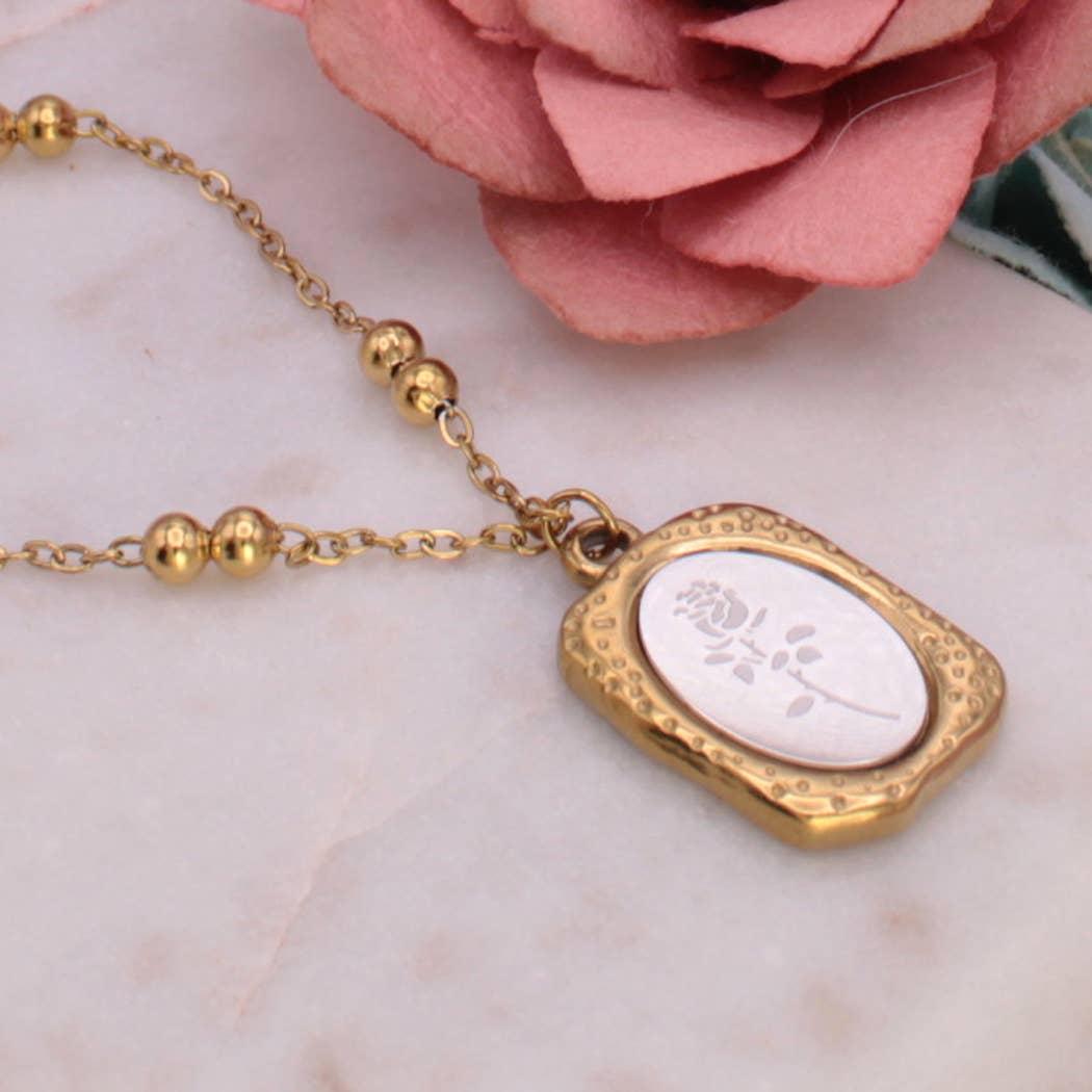 ZAD - Secret Rose Gold Mirror Necklace