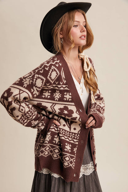 FAIR ISLE KNIT CARIDGAN