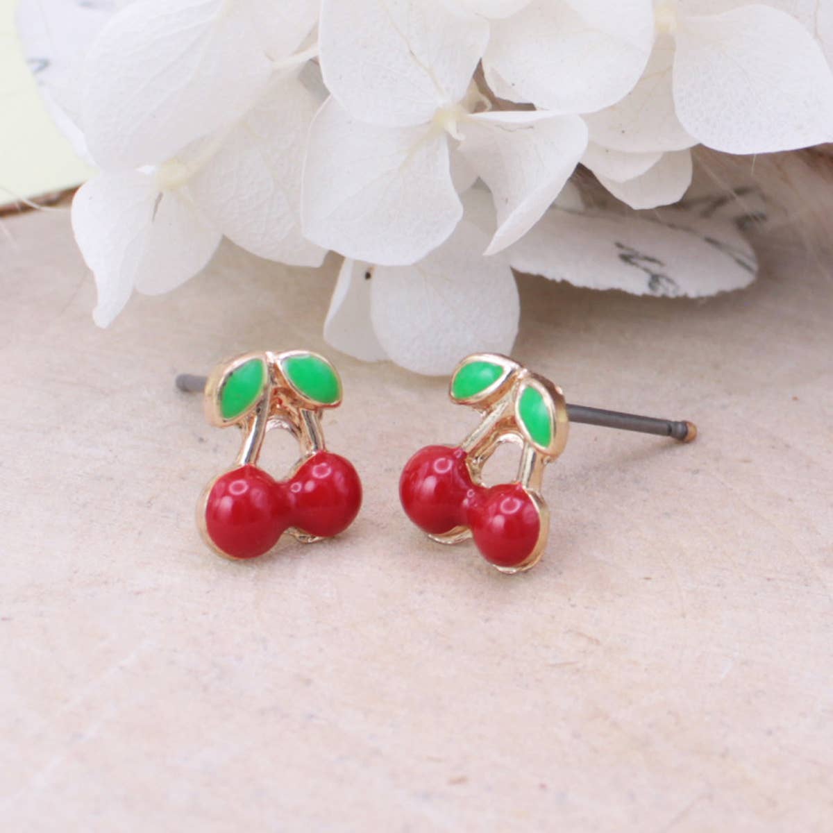 LOVELY DAY FOR A PICNIC CHERRY EARRINGS