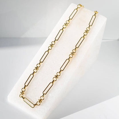 Lenny & Eva - Gilded Gold Necklace-18" Toggle Chain | Charm Bar Necklace