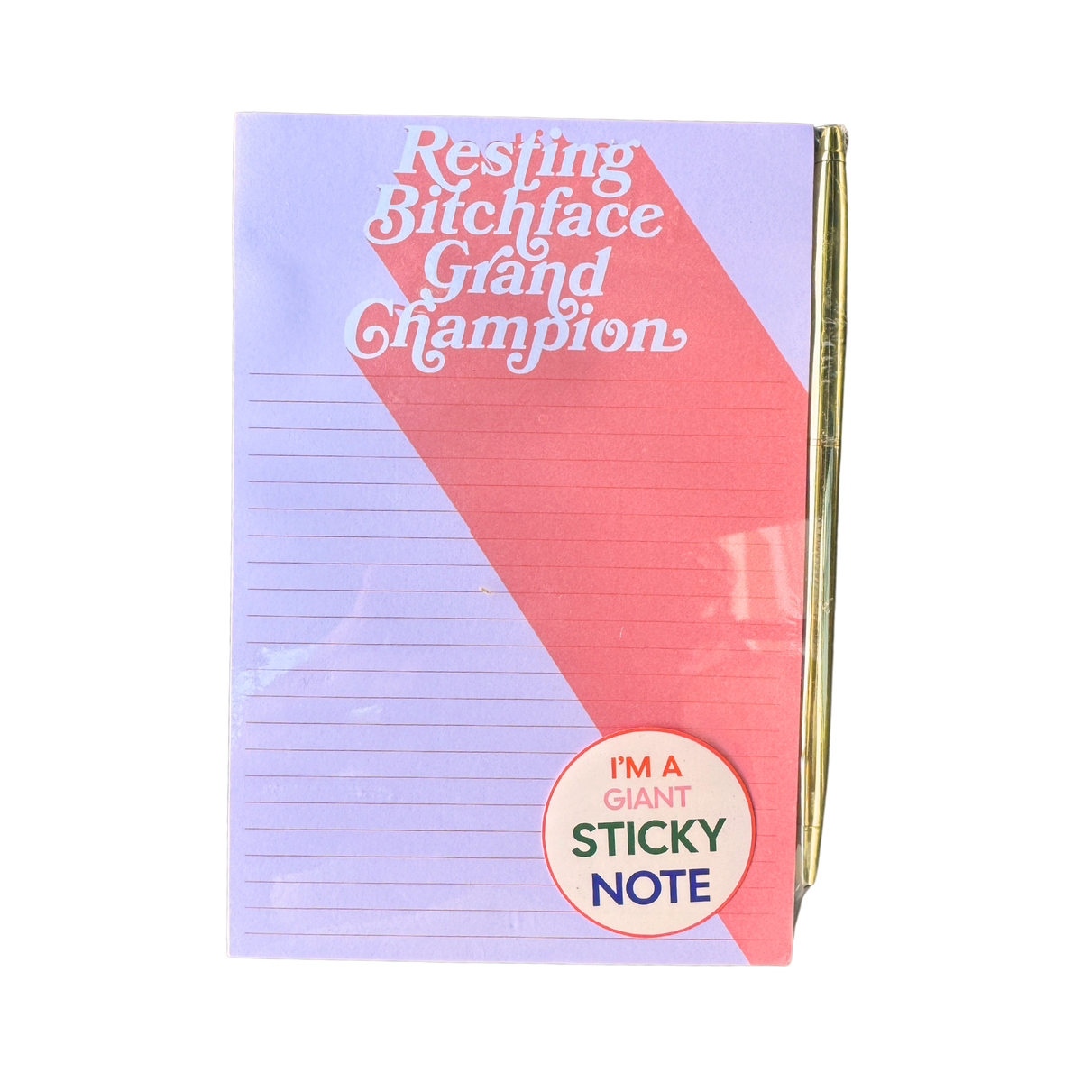 FUN CLUB - Resting Bitchface Notepad STICKY note (funny gifts, RBF)