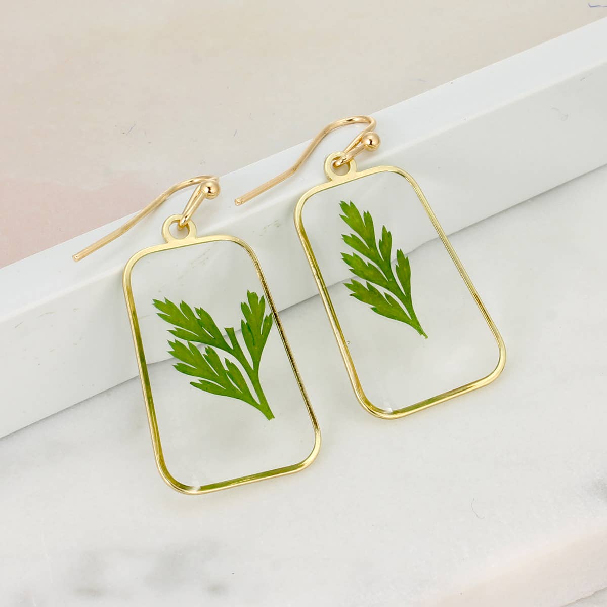 GOLD FERN EARRINGS