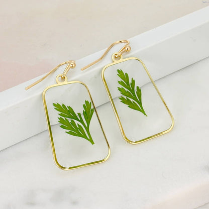 GOLD FERN EARRINGS