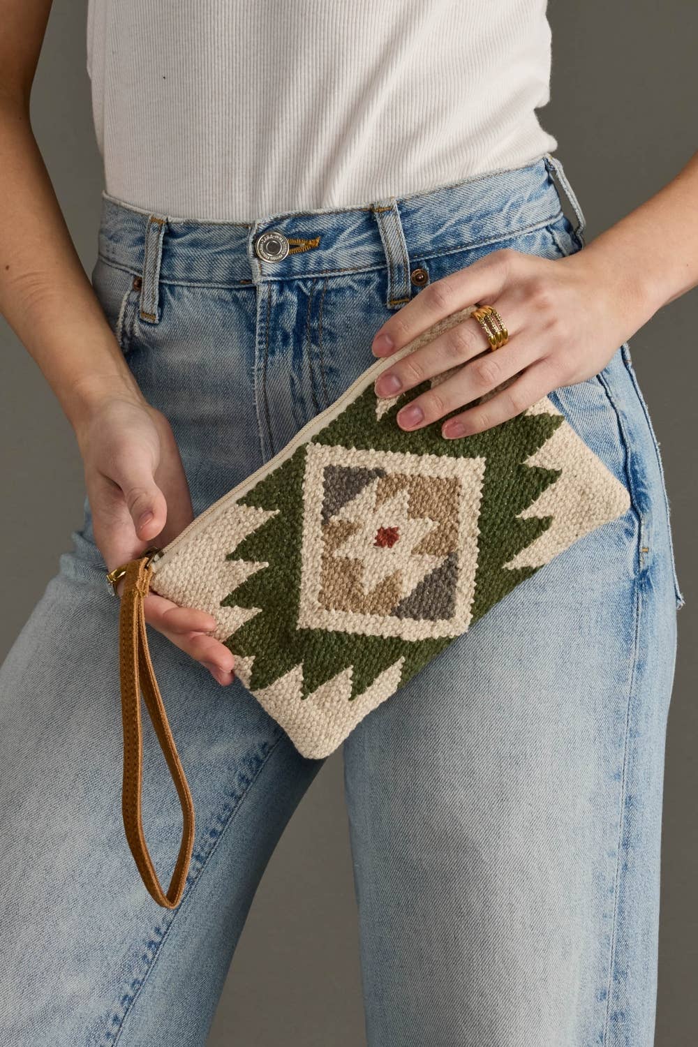 CREAM, GREEN & TAN WESTERN