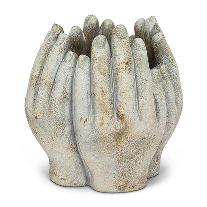 TALL HANDS PLANTERS 7"H