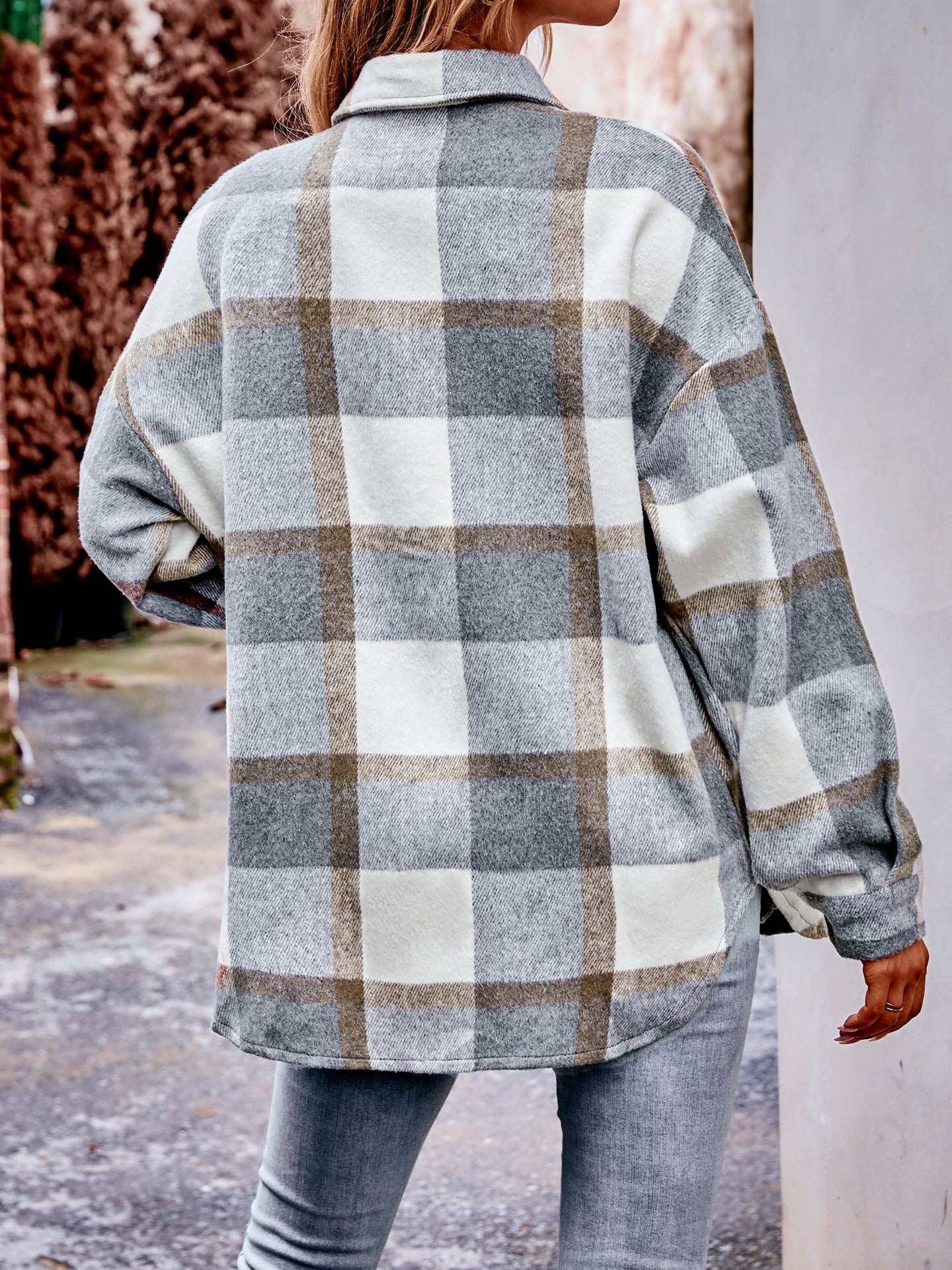 OVERSIZE PLAID JACKET