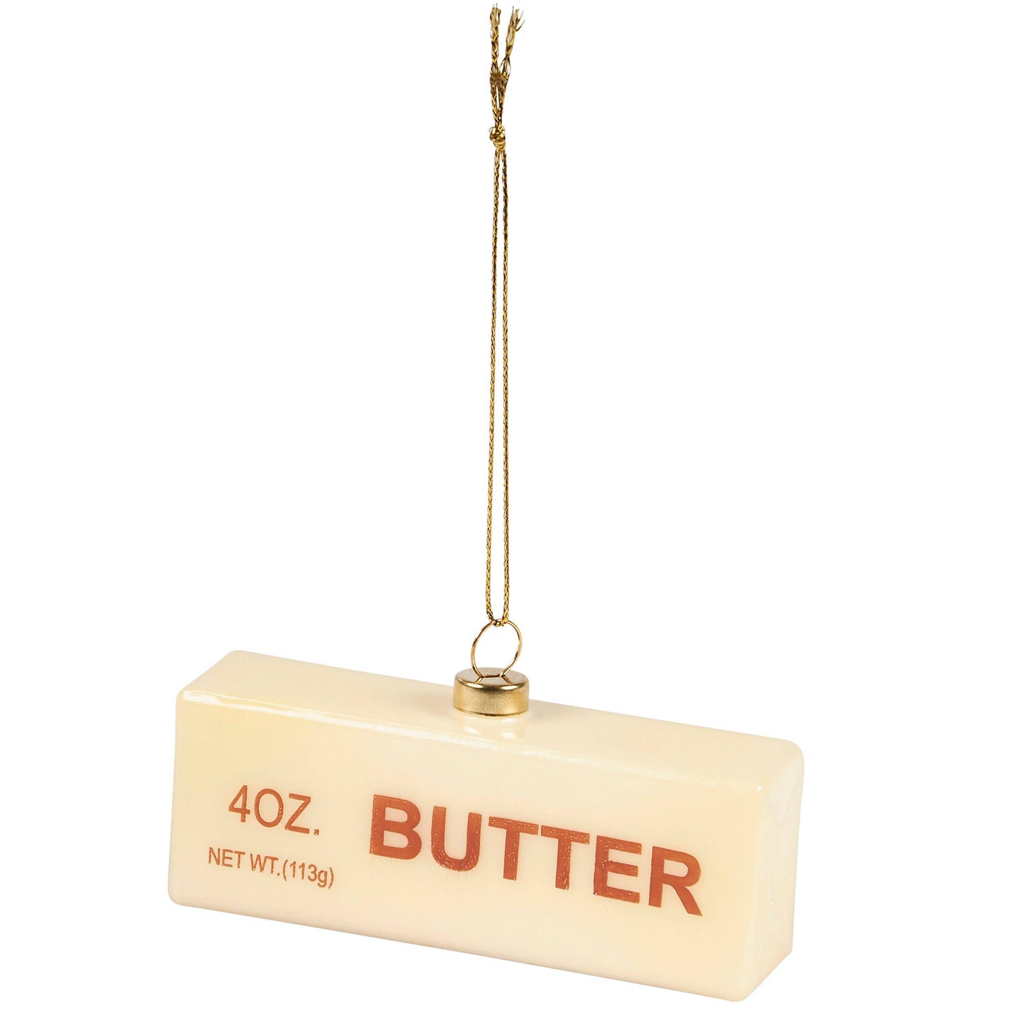 GLASS BUTTER STICK ORNAMENT