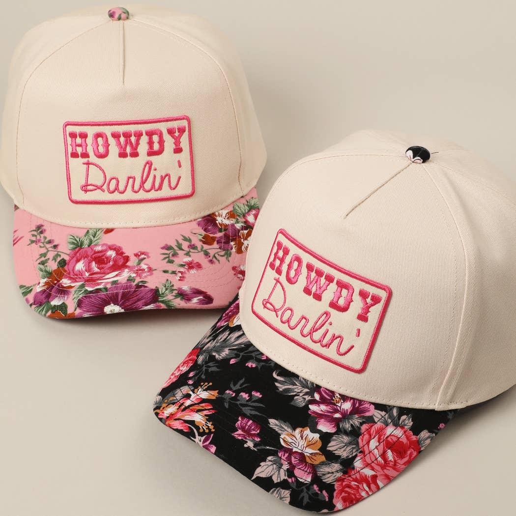 HOWDY DARLIN' EMBROIDERY PATCH FLORAK TWO-TONE HAT