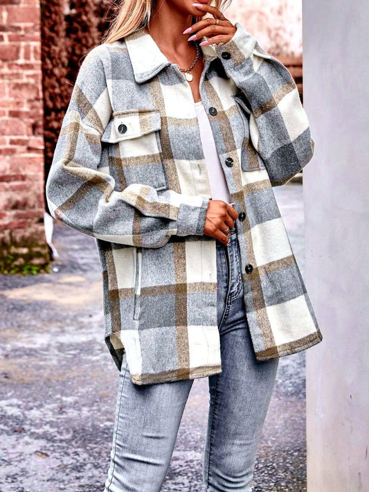 OVERSIZE PLAID JACKET