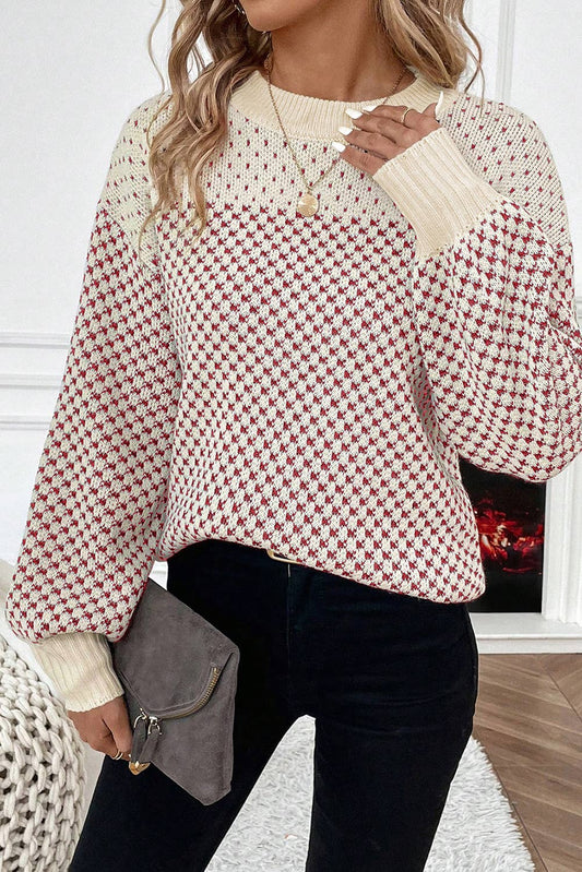 CAMERON LANTERN SLEEVE KNIT SWEATER