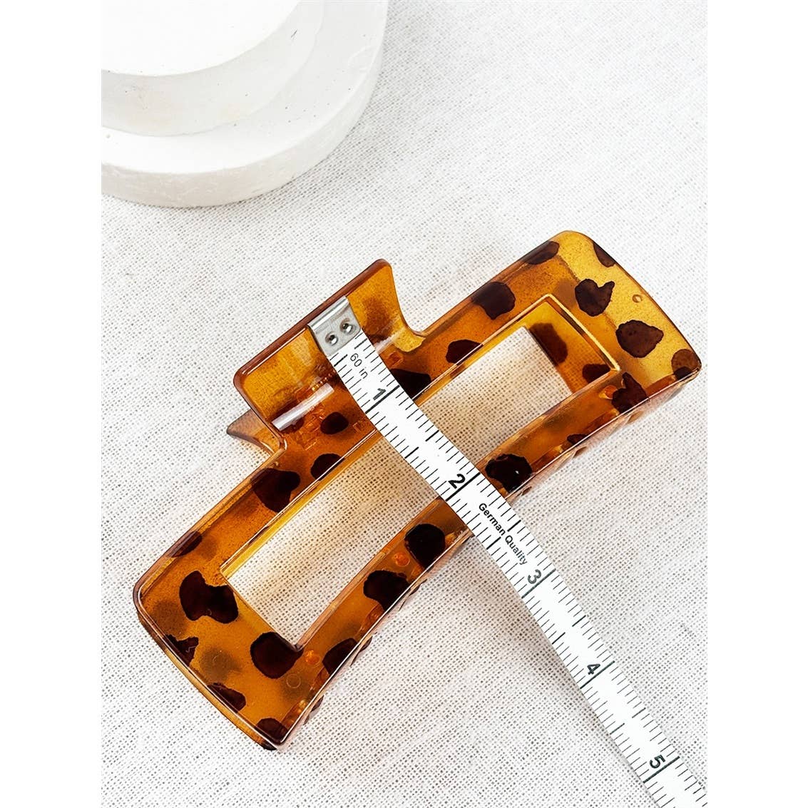 Love and Repeat - Leopard Mixed Pattern Rectangle Cut out Hair Claw: MIX COLOR / ONE(12)