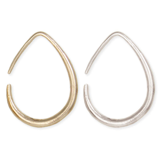 ZAD - Modern Lines Oval Hoop Earrings