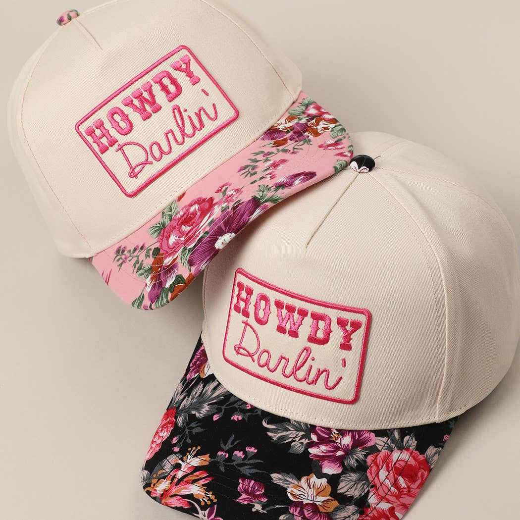 HOWDY DARLIN' EMBROIDERY PATCH FLORAK TWO-TONE HAT