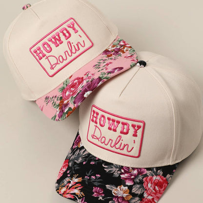 HOWDY DARLIN' EMBROIDERY PATCH FLORAK TWO-TONE HAT