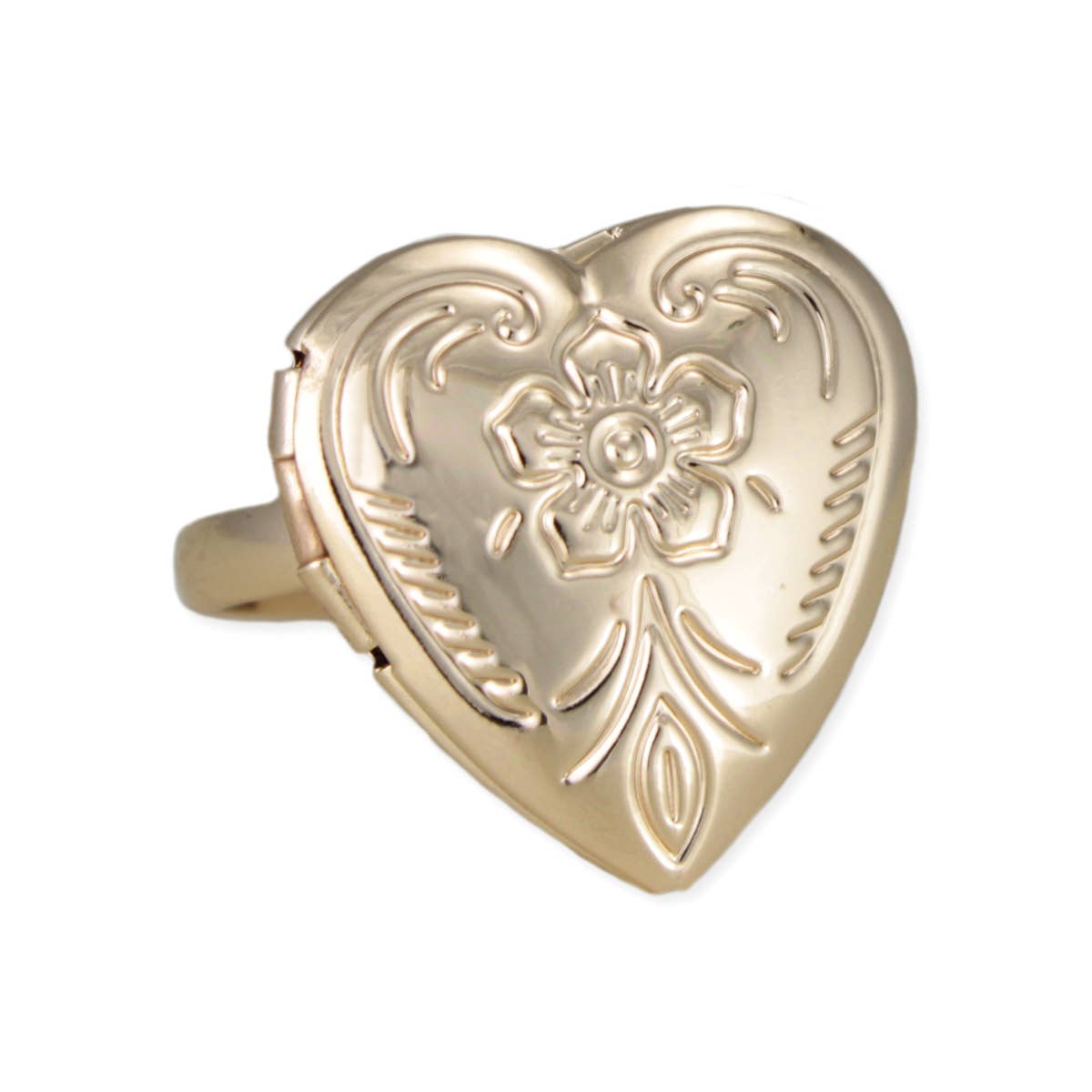 CHERISHED MEMORIES GOLD LOCKET RING
