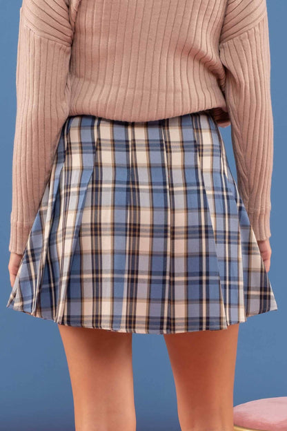 PLAID MINI SKIRT